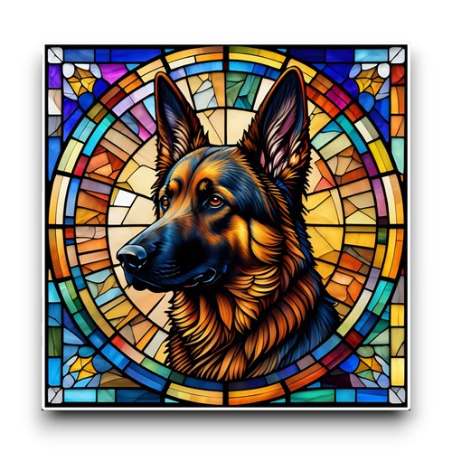 Large german shepherd dog - german,