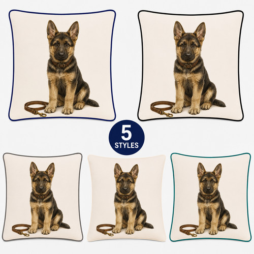 German shepherd puppy cushion - german,