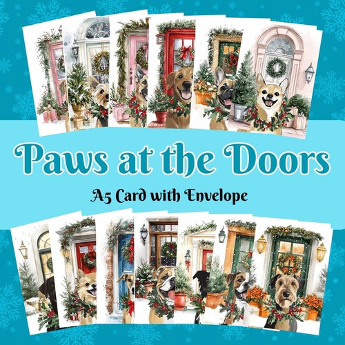 Dog breed christmas card - christmas,