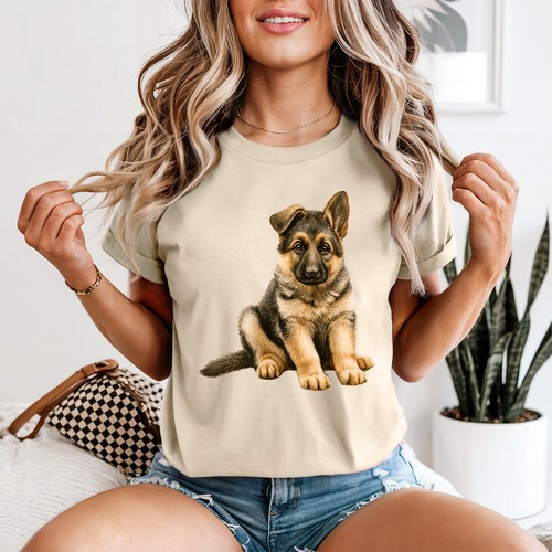 German shepherd puppy art - puppy,