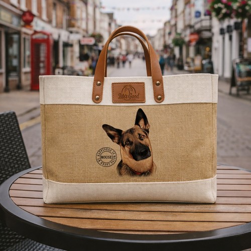 German shepherd tote bag large - german,