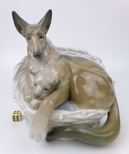 Lladro german shepherd with - lladro,